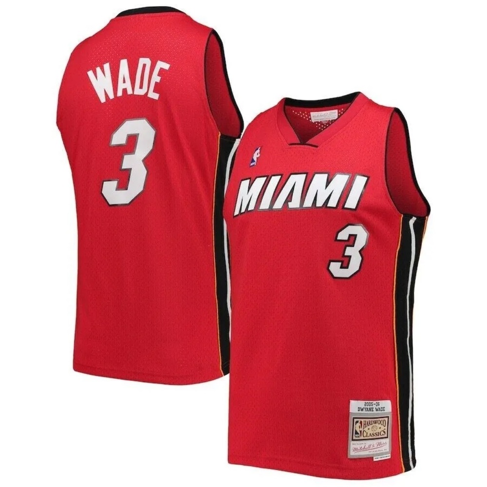 ✔️MITCHELL AND NESS 05-06 MIAMI HEATS DWAYNE WADE SWINGMAN JERSEY
